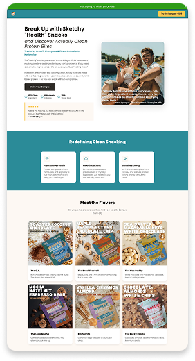 Landing page example