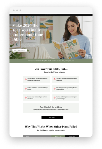 A dedicated landing page that picks up where the ad left off
