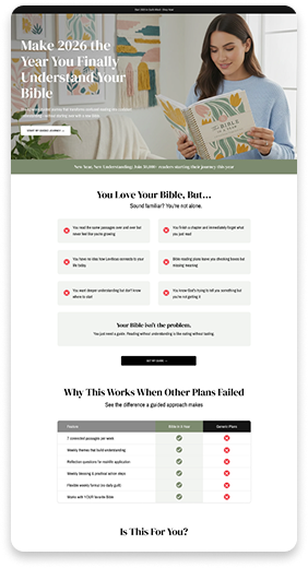 Landing page example