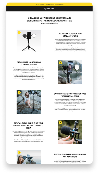 Landing page example 3