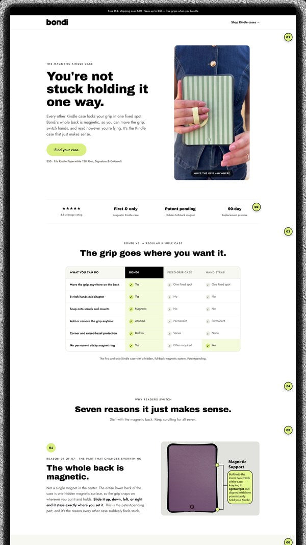 Landing page example