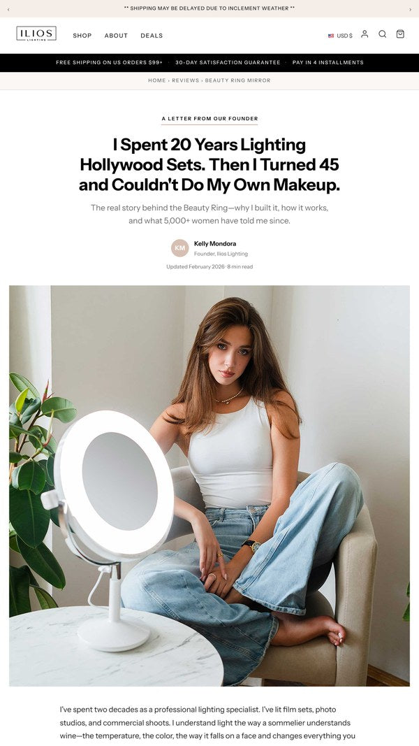 Landing page example