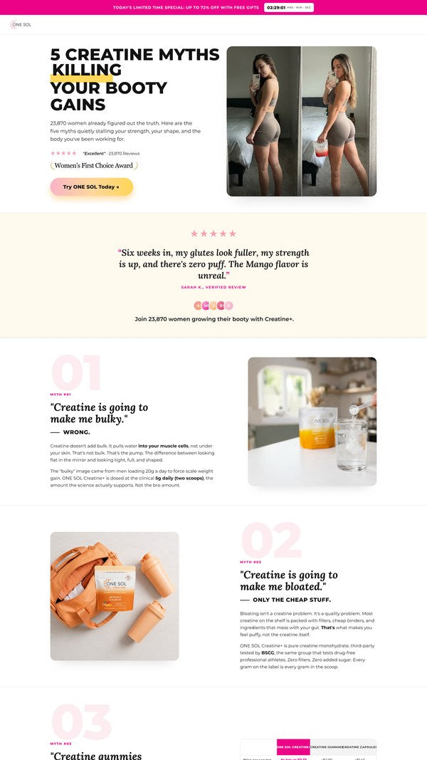 Landing page example