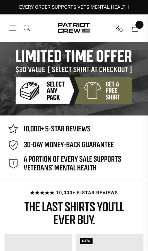 Patriot Crew, Fresh Collection (collection page)