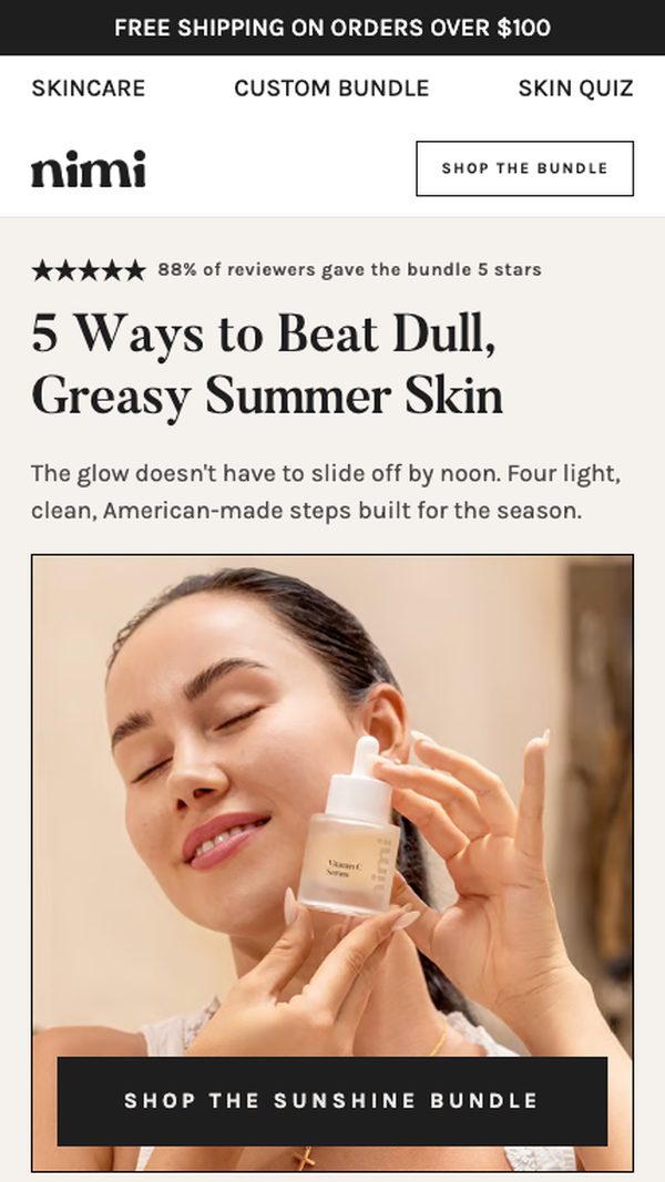 Landing page example