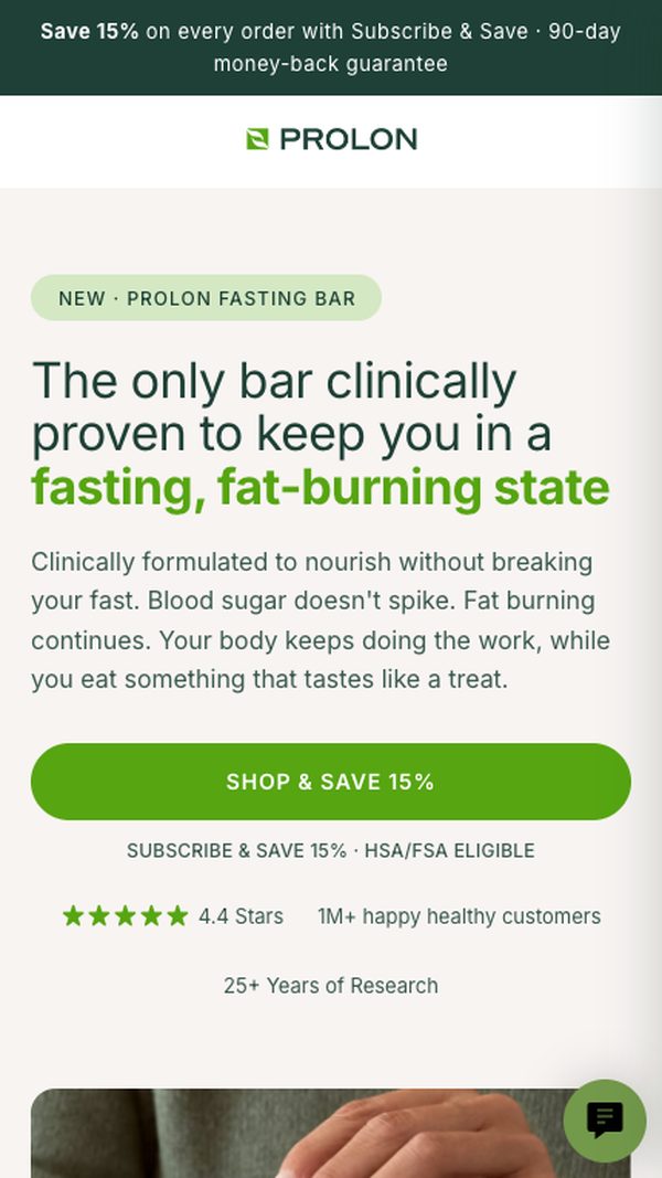 Landing page example