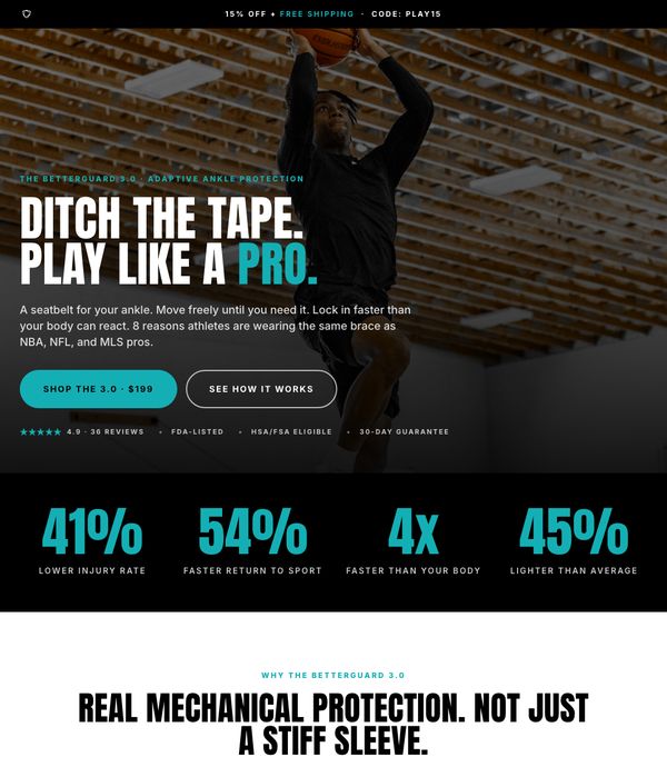 BetterGuard landing page