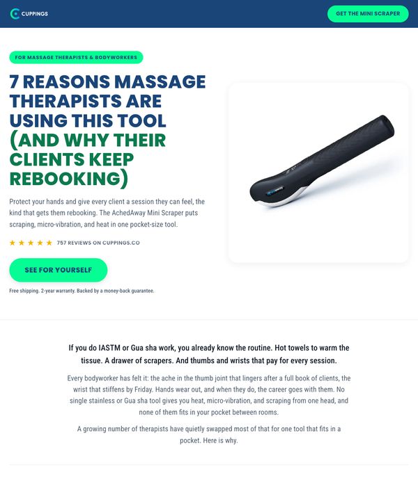 AchedAway landing page