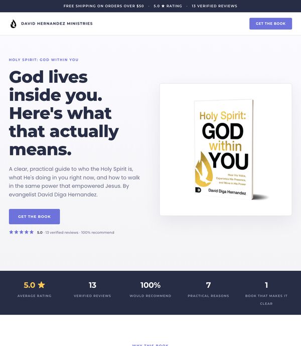 David Hernandez Ministries landing page