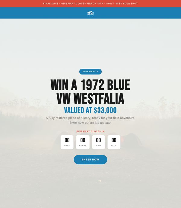 VanLife US landing page