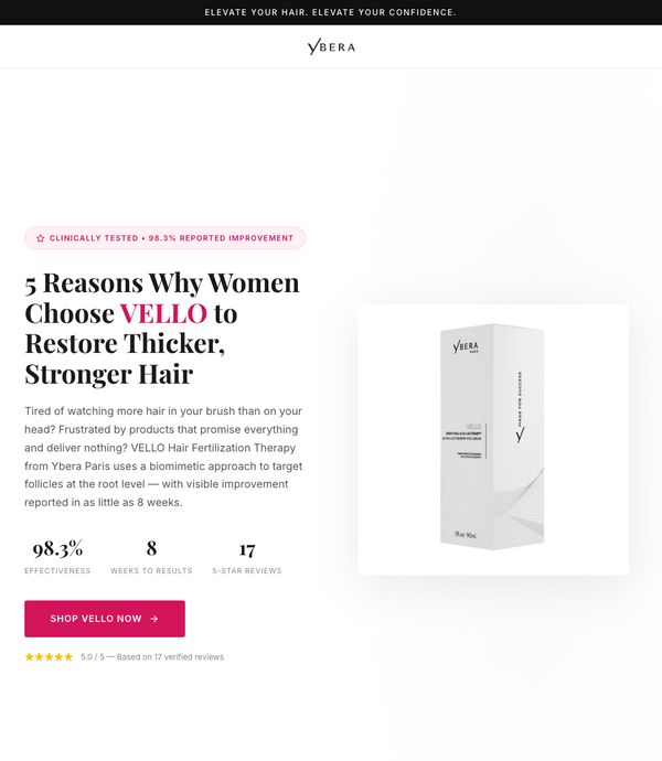 Ybera Paris landing page